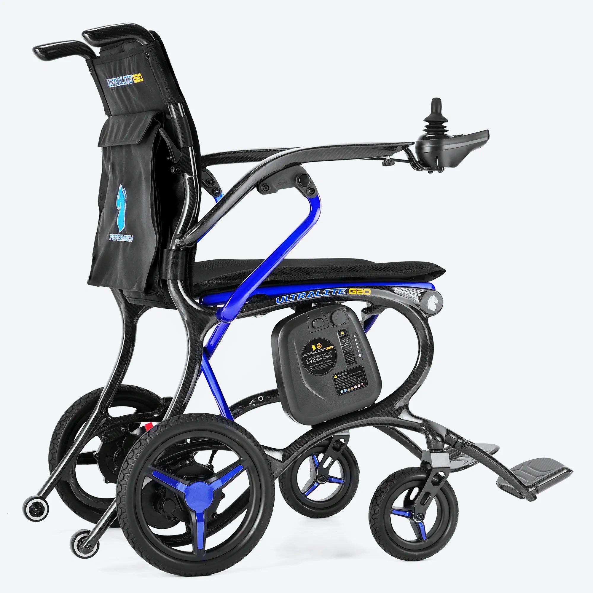 Forcemech Ultralite G20 Carbon Fiber Folding Power Wheelchair 25lbs