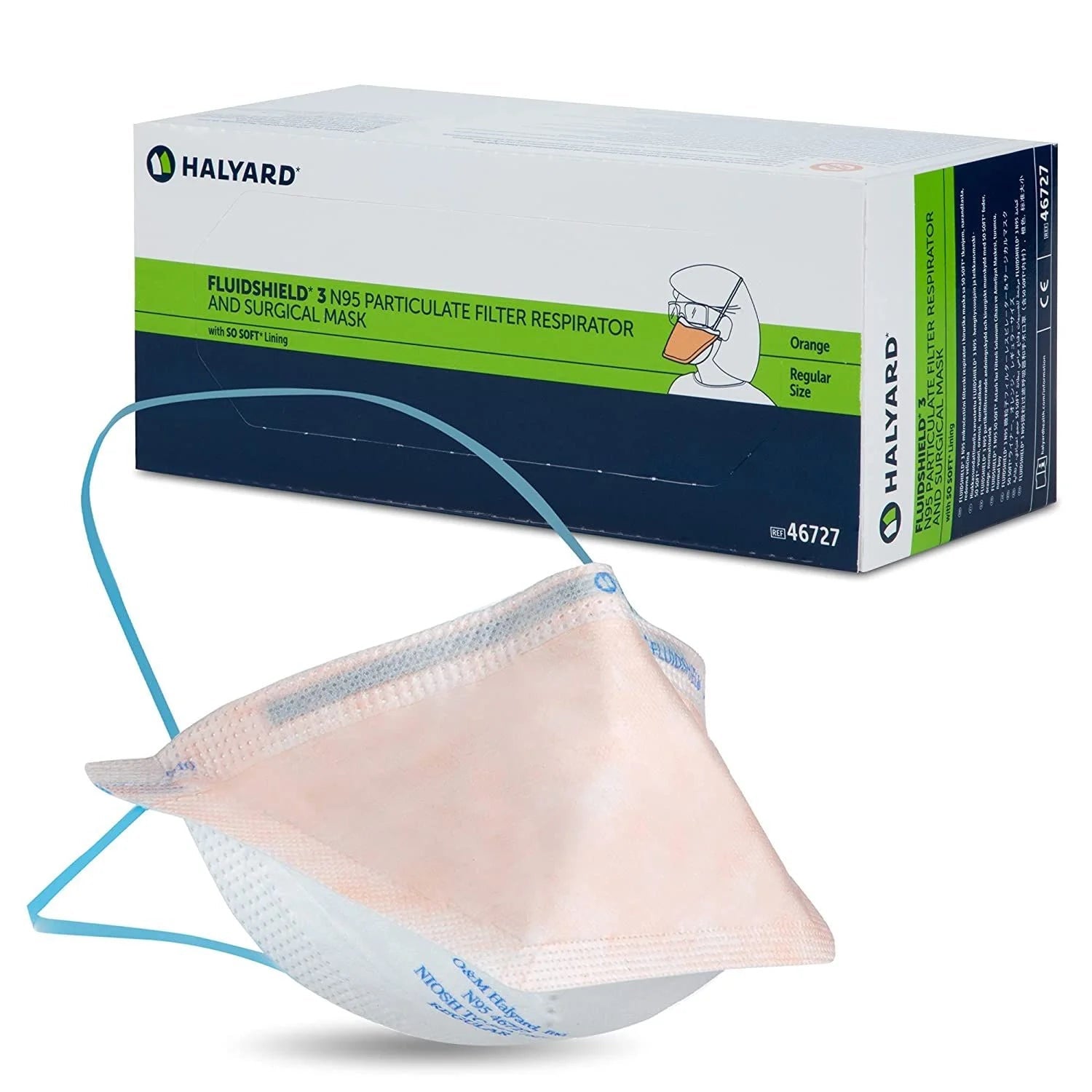 Halyard FluidShield Level 3 N95 Particulate Filter Respirator and Surgical Mask - Medical Department Store