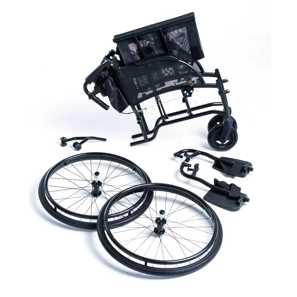 Feather Chair HD Heavy-Duty Wheelchair – 22" or 24" Seat, 350–450 lb Capacity