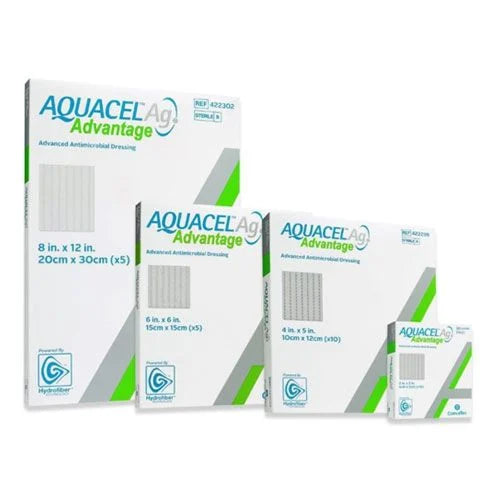 Convatec AQUACEL Ag Advantage Antimicrobial Dressing — Sheet, Ribbon, & Surgical Sizes