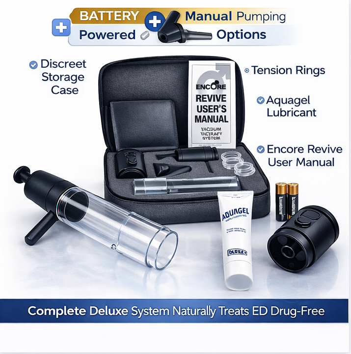 Encore Deluxe Battery Powered - Combo Vacuum Erection Device
