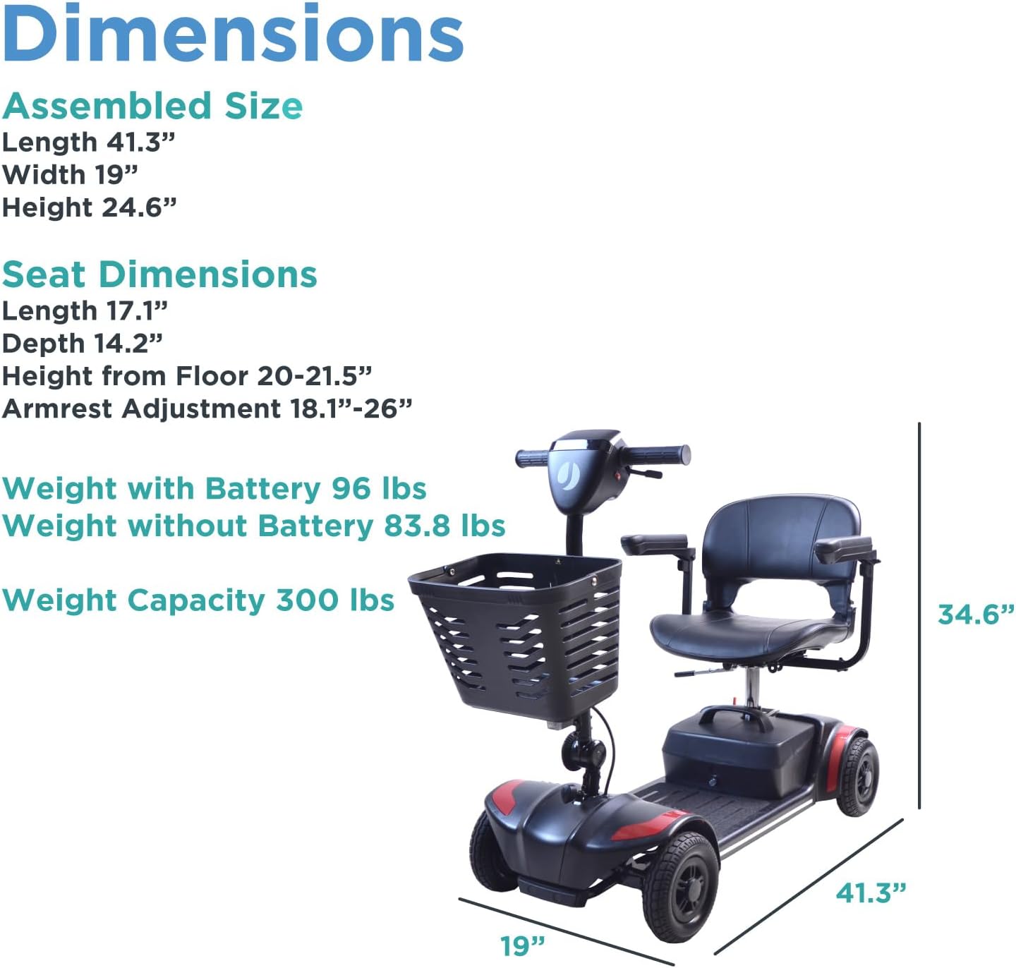 Journey Adventure Mobility Scooter – Lightweight, Electric, Motorized Travel Scooter - Medical Department Store