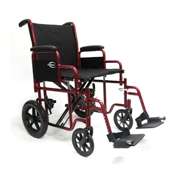Karman T - 920 Bariatric Transport Wheelchair 20 or 22 Inch Seat 450 lb Capacity - Medical Department Store