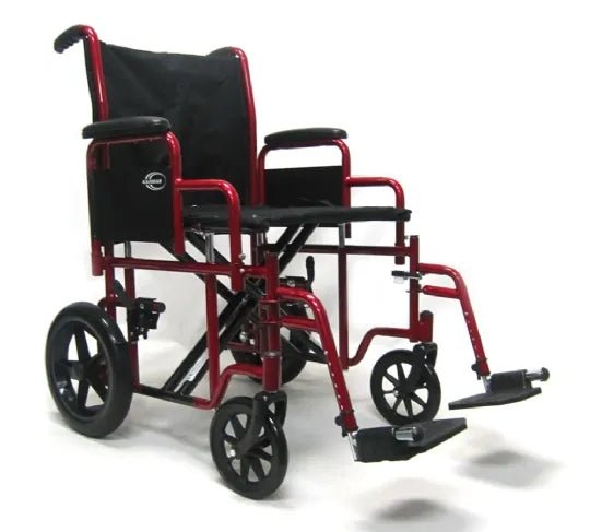 Karman T - 920 Bariatric Transport Wheelchair 20 or 22 Inch Seat 450 lb Capacity - Medical Department Store