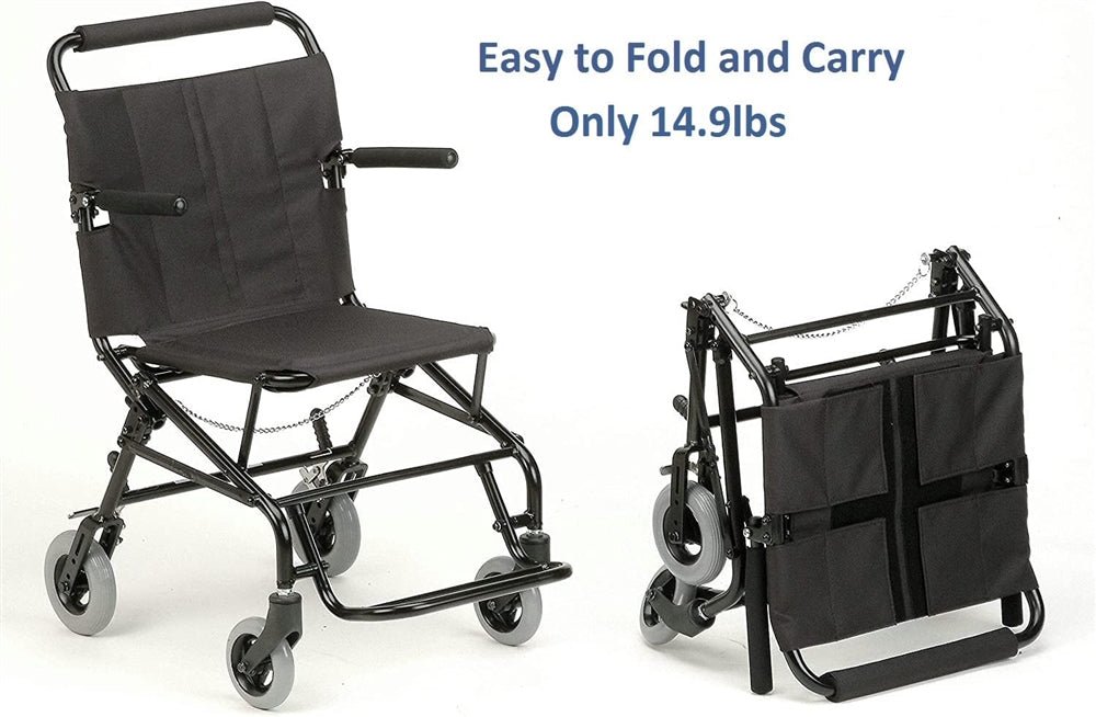 Karman TV10A Ultra Lightweight Travel Transport Wheelchair - Medical Department Store