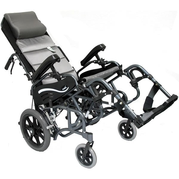 Karman VIP515TP Tilt - in - Space Transport Chair – Foldable Positioning Mobility - Medical Department Store