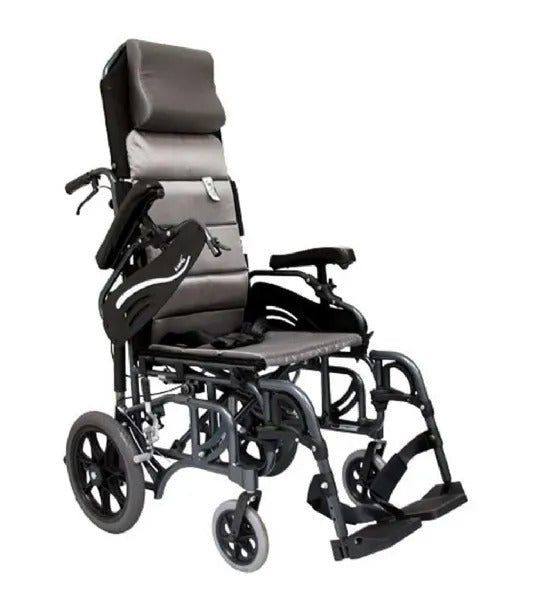 Karman VIP515TP Tilt - in - Space Transport Chair – Foldable Positioning Mobility - Medical Department Store