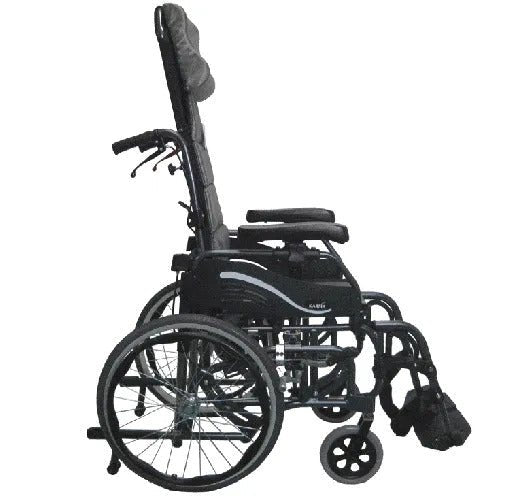Karman VIP515TP Tilt - in - Space Transport Chair – Foldable Positioning Mobility - Medical Department Store
