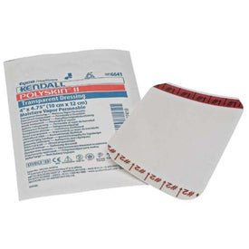 Kendall Polyskin II Transparent Film Dressing — Moisture-Responsive Film, Improved Wet Adhesion, 3 Sizes - Medical Department Store