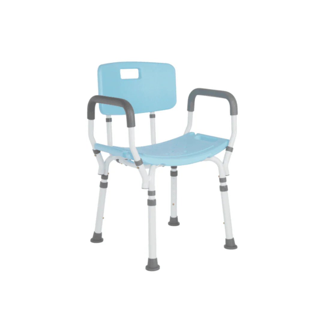 Lifestyle Mobility Aids Premium Shower Chair with Back and Padded Arms - Medical Department Store