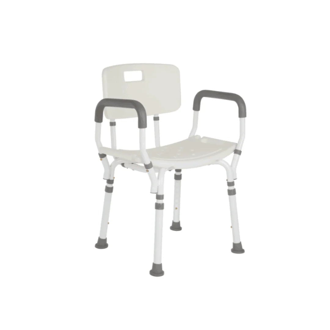 Lifestyle Mobility Aids Premium Shower Chair with Back and Padded Arms - Medical Department Store