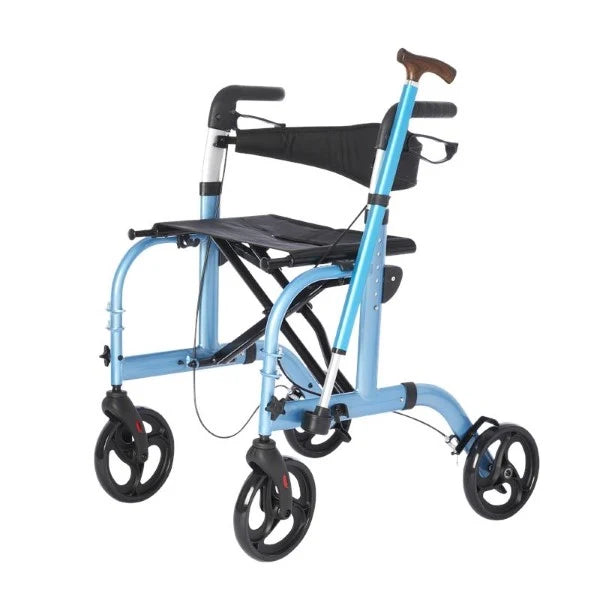 Rhythm Translator Rollator Transport Chair – 16 lb 2-in-1 Walker Wheelchair, 300 lb Capacity