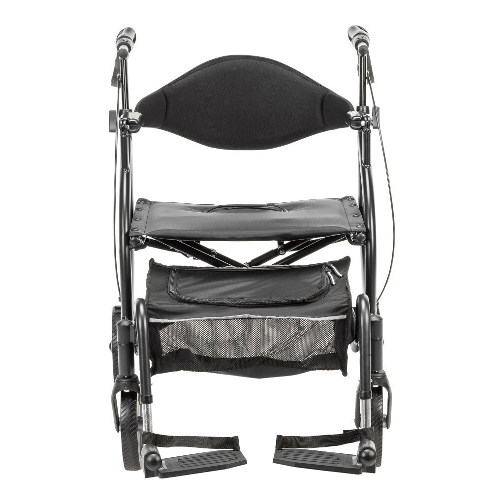 MD by Drive Fusion 2 in 1 Rollator/Transport Chair Lightweight 2-in-1 Mobility Walker - Medical Department Store