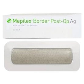 Mepilex Border Post-Op Ag Antimicrobial Surgical Dressing — Flex Technology, 5 Sizes - Medical Department Store
