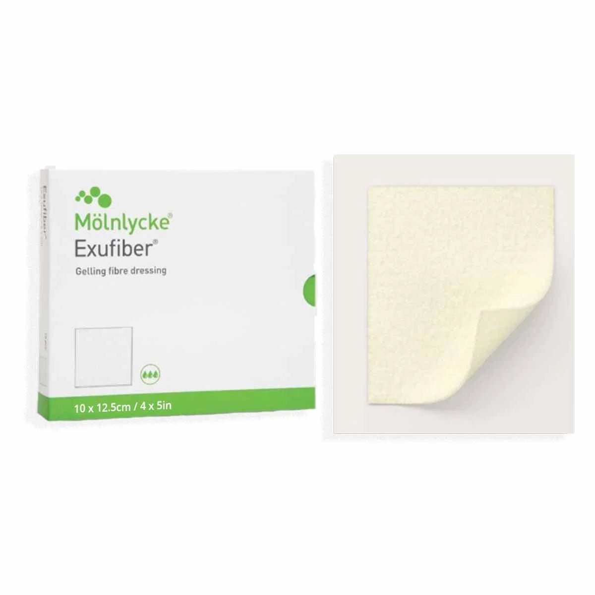 Mölnlycke Exufiber Gelling Fiber Dressing — High Absorption & Strength - Medical Department Store