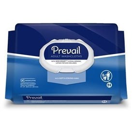 Prevail Adult Washcloths - with Aloe, Chamomile and Vitamin E - Medical Department Store
