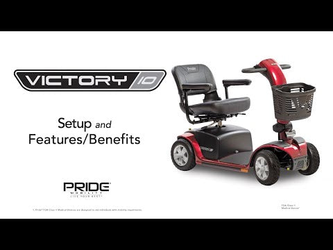 Pride Victory 10 3-Wheel Mobility Scooter – 400 lb Capacity Full-Size Comfort Scooter