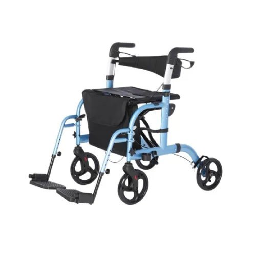 Rhythm Translator Rollator Transport Chair – 16 lb 2 - in - 1 Walker Wheelchair, 300 lb Capacity - Medical Department Store