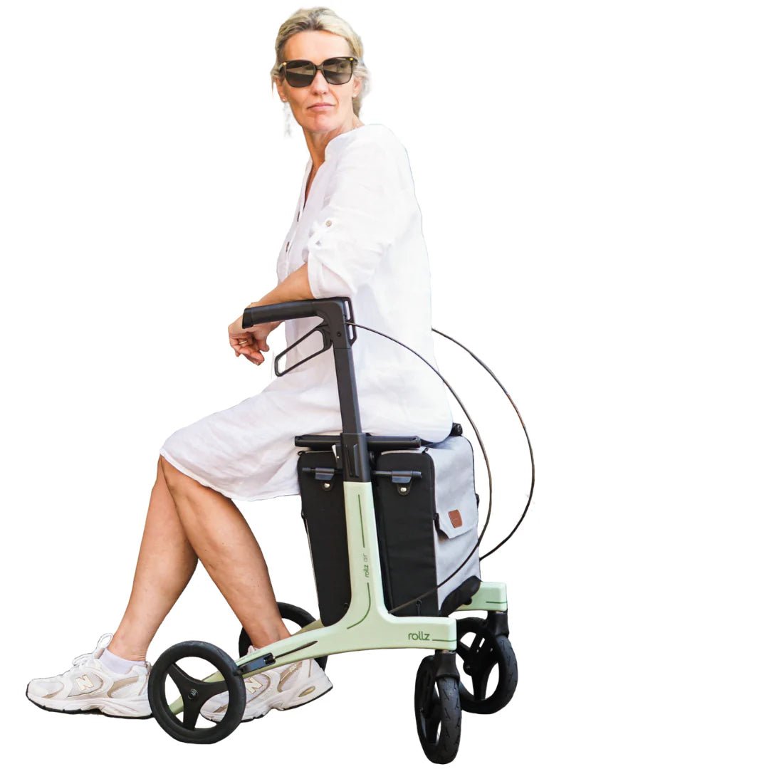 Rollz Air Lightweight Folding Carbon Rollator - Weighs 10.4 lbs - Medical Department Store