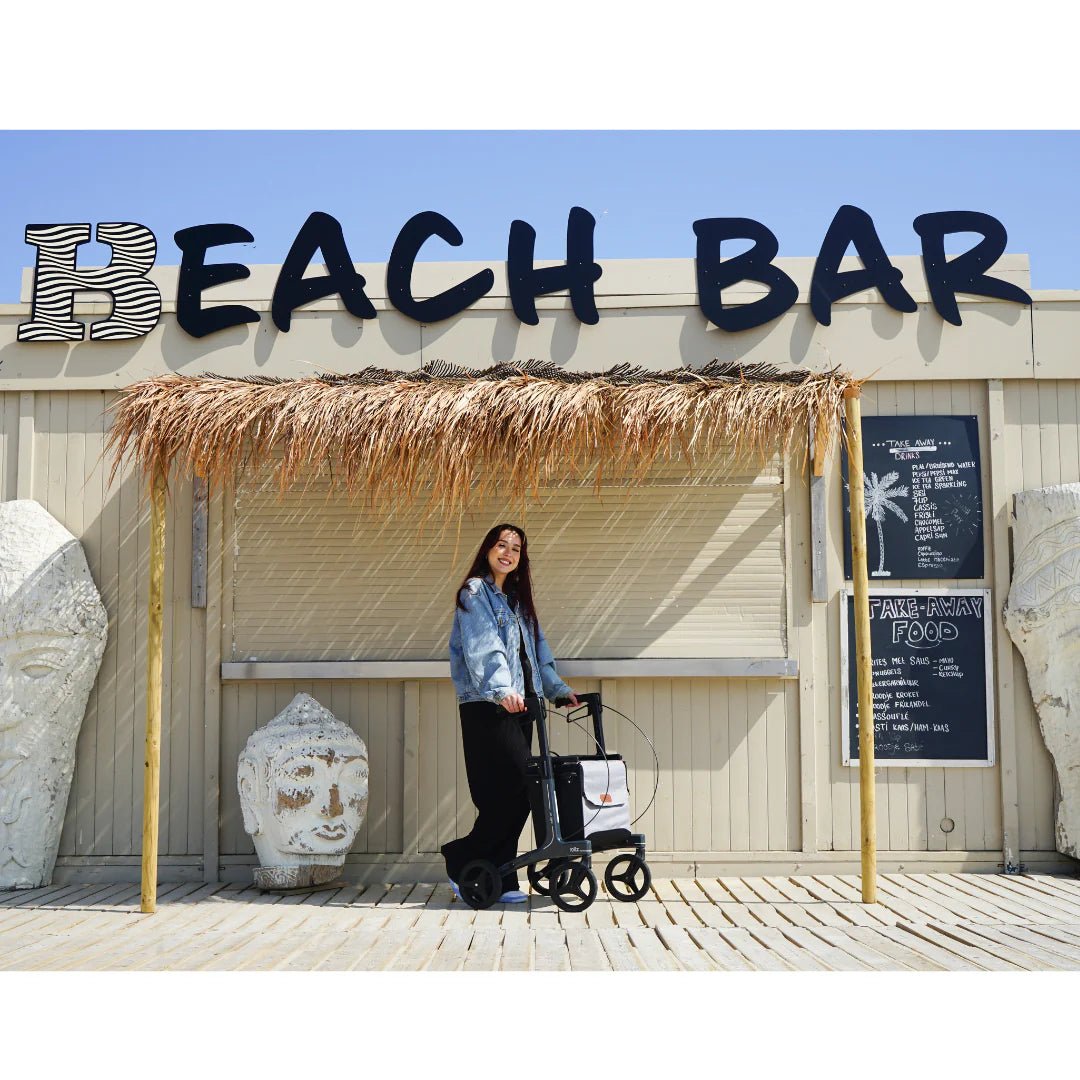 Rollz Air Lightweight Folding Carbon Rollator - Weighs 10.4 lbs - Medical Department Store