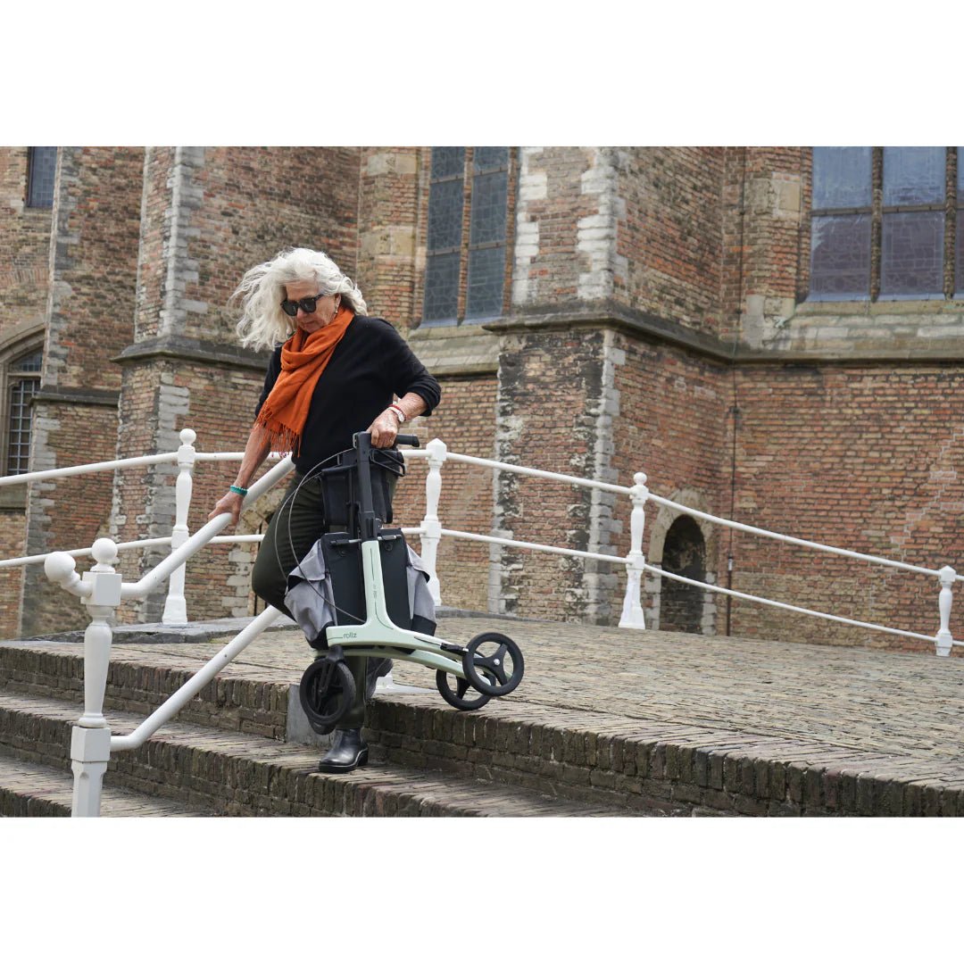 Rollz Air Lightweight Folding Carbon Rollator - Weighs 10.4 lbs - Medical Department Store