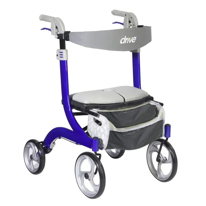 Drive Nitro DLX Rollator Walker – Euro-Style Aluminum Rollator with Seat