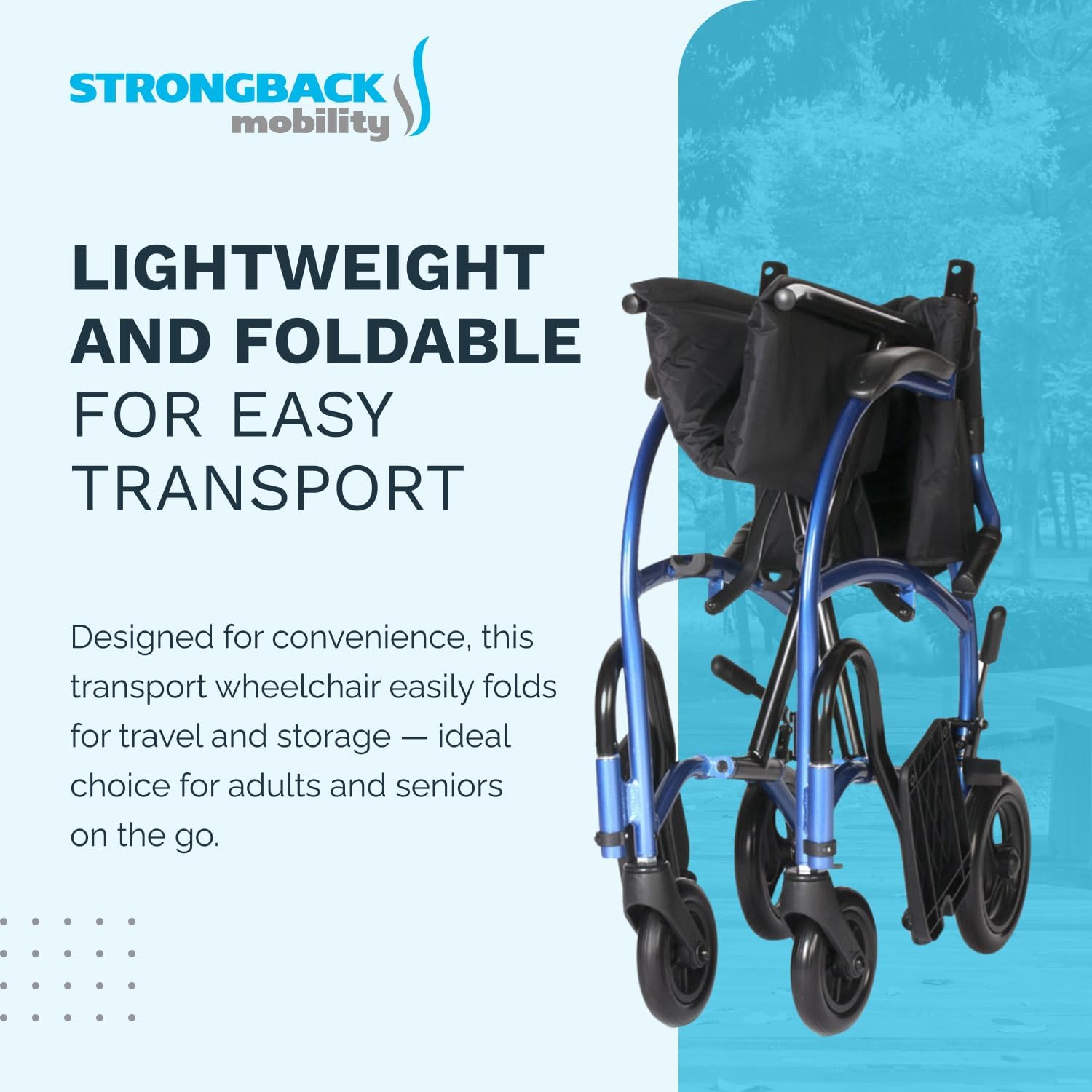 STRONGBACK Excursion 8 Wheels Transport Wheelchair - Medical Department Store
