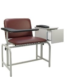 Winco 2574XL Padded Blood Drawing Chair with Cabinet - Medical Department Store