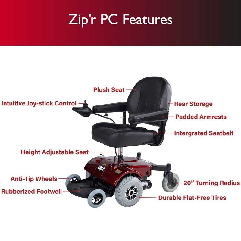 Zip'r PC Power Wheelchair - Medical Department Store